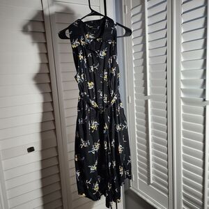 Who What Wear Black and Yellow Floral Maxi Dress